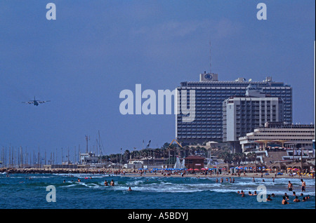 Ein Strand in Tel Aviv Stockfoto