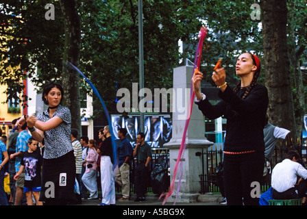 Straßenkünstler, Leicester Square, London, England, Großbritannien Stockfoto