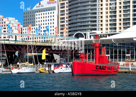 Carpentaria Feuerschiff im Sydney Maritime Museum in Darling Harbour, Australien Stockfoto