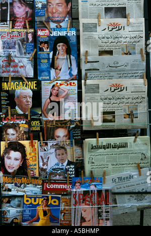 Ein Kiosk auf den Straßen von Beirut Stockfoto
