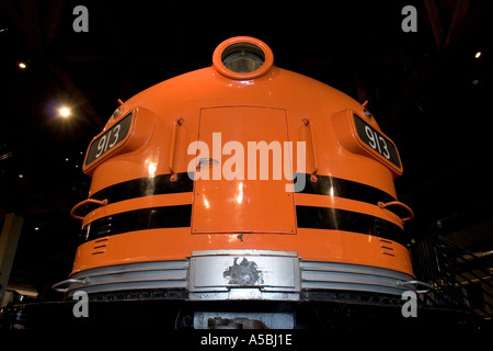 Western Pacific Nr. 913 Motor auf dem Display in das California State Railroad Museum in Old Sacramento-Kalifornien Stockfoto