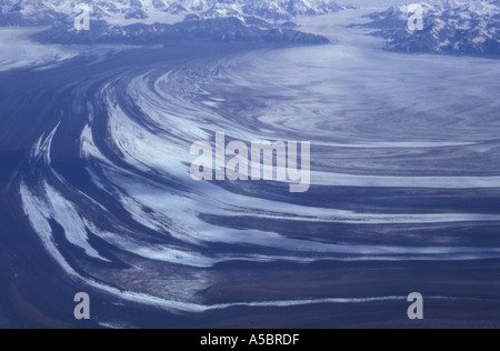 Luftaufnahme des Abschnitts der Malaspina Gletscher Alaska USA Stockfoto