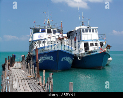 Big Buddha Pier Samui Insel Thailand - Fähre-Tor, in der Nähe Insel Ko Pha Ngan. Stockfoto