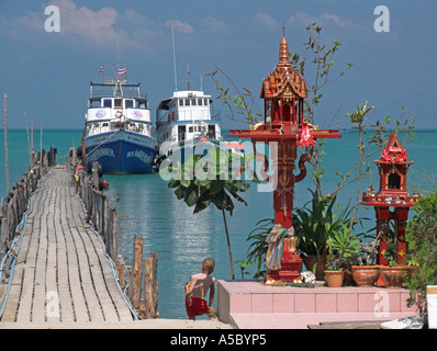 Geist Häuser am Big Buddha Pier Samui Insel Fähre Tor zur nKo Pha Ngan Thailand Stockfoto