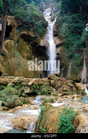 Kuang Si fällt Luang Prabang Laos Stockfoto