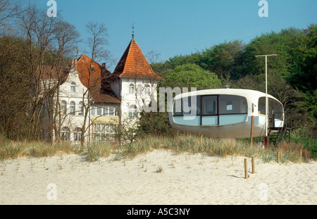 Binz /Rügen, Rettungsstation, Betonschalenbau, Erbaut 1968 Stockfoto