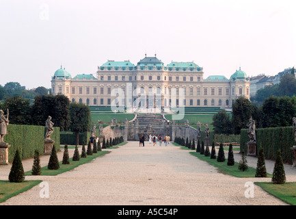 Wien, Belvedere, Blick Auf Das Obere Belvedere Stockfoto