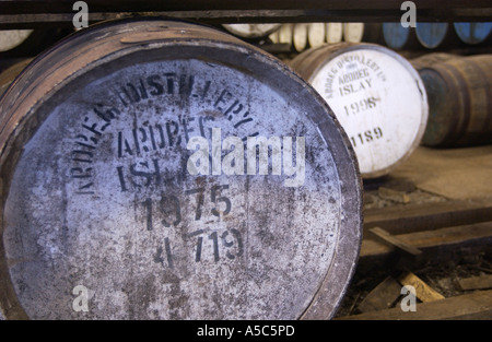 Ardbeg Fässer fälligen Anleihe Lager Ardbeg auf Islay Schottland Stockfoto