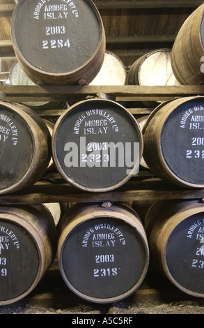 Ardbeg Fässer fälligen Anleihe Lager Ardbeg auf Islay Schottland Stockfoto