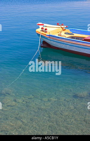 Angeln, Rudern in Patmos Griechenland Dodekanes Inseln Stockfoto