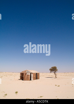 Verlassene Hütte in der Wüste Sahara, Mauretanien, "Westafrika" Stockfoto