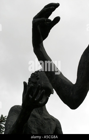 Statue Familie Mann Calgary Alberta Kanada Stockfoto