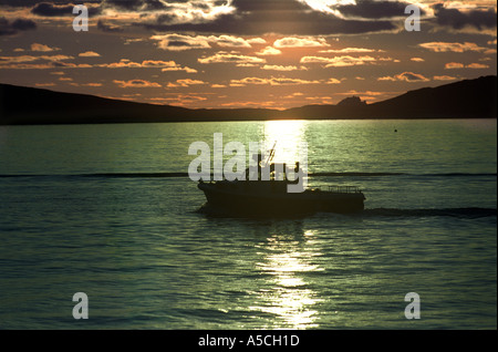 Ein Boot, so dass Hugh Town auf St. Mary s in die Isles of Scilly Stockfoto