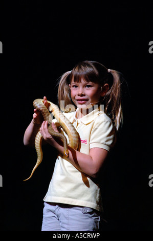 Bindi Irwin Tochter von Steve Irwin führt bei Australien Woche Veranstaltung im City Center in New York City Stockfoto