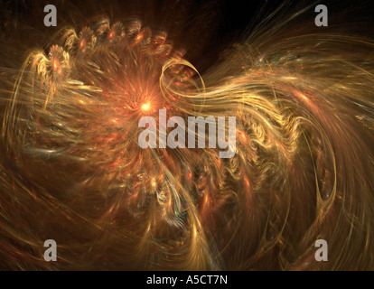 Bio Flame Fraktale Stockfoto