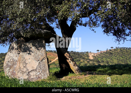 Andreiros Dolmen in Crato, Portalegre District, Portugal. Stockfoto