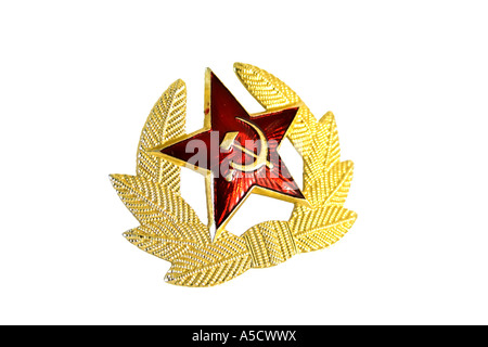 Militärische Abzeichen aus der ehemaligen Sowjetunion. Stockfoto