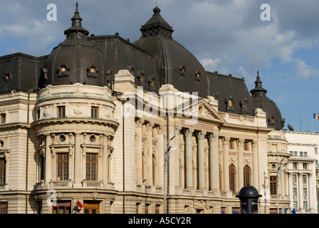 Zentraluniversität Bibliotheksgebäude, Piata Revolutiei, Bukarest, Rumänien Stockfoto