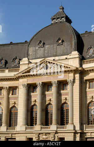 Zentraluniversität Bibliotheksgebäude, Piata Revolutiei, Bukarest, Rumänien Stockfoto