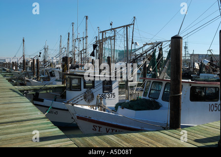 Hafen Sie mit Krabbenfischer in Galveston, Texas Golf von Mexiko Stockfoto