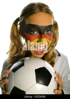 Deutsche weibliche Fußball-fan Stockfoto