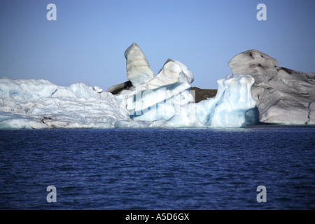 Die Formen von Eisbergen Jökulsárlón Lagune Island Stockfoto