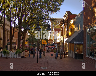 Downtown Mall, Charlottesville Virginia Stockfoto