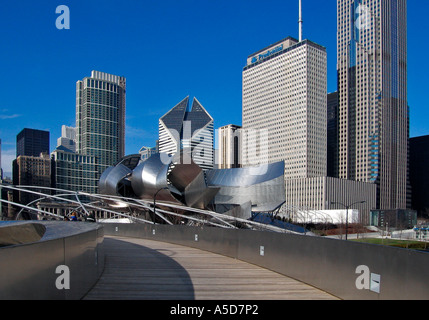 Skyline von Chicago vom Millenium Park Stockfoto