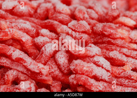 gefrorene Bio-Rindfleisch Hackfleisch Stockfoto