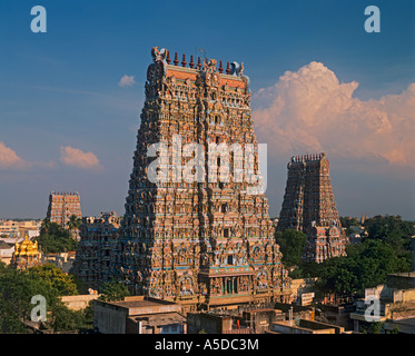 Minakshi-Tempel Madurai Tamil Nadu Indien Stockfoto