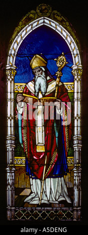 Tiffany-Fenster Panel St Augustine Stockfoto