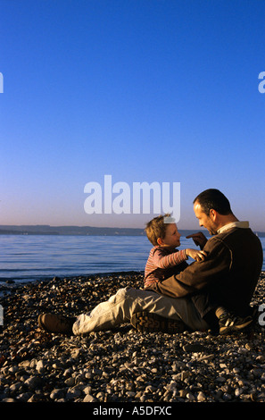 Vater und Sohn Stockfoto