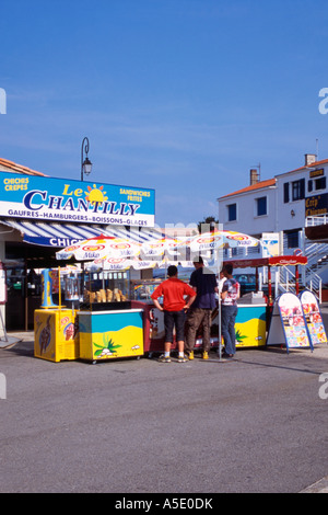 Hafen von Herbaudiere auf der Insel Noirmoutier, Westfrankreich Stockfoto