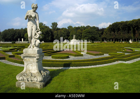 Park in der Nähe das Wasserschloss Nordkirchen im Münsterland, Deutschland, Nordrhein-Westfalen Stockfoto