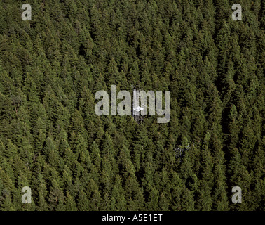 Aussichtsturm in der Ebersberger Wald, Deutschland, Bayern Stockfoto