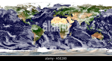 Natürliche Farbe-Satellitenbild der Erde Erde aus dem Weltraum Stockfoto