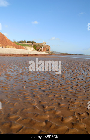 Die Jakobsleiter Strand, Sidmouth, Devon, UK in January2007 Stockfoto