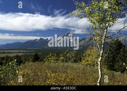 GRAND TETON WYOMING VON SIGNAL MOUNTAIN Stockfoto