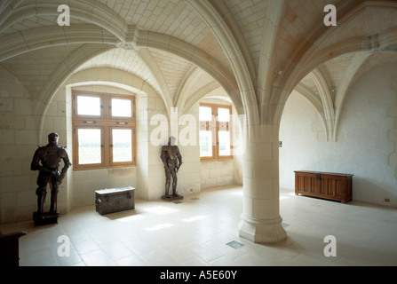 Amboise, Schloß, Salle de Garde noble Stockfoto