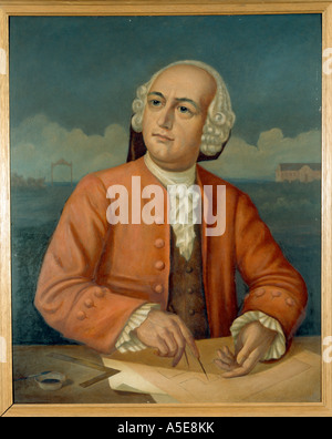 Aachen, Burg Frankenberg, Portrait Jakob Couven (Kopie) Stockfoto