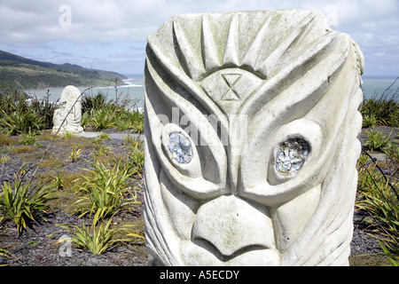 Aufgehenden Sonne Tawhiri, Maori Gott von Wind und Sturm, Raglan, Neuseeland. Stockfoto