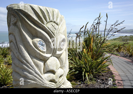 Aufgehenden Sonne Tawhiri, Maori Gott von Wind und Sturm, Raglan, Neuseeland. Stockfoto