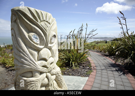 Aufgehenden Sonne Tawhiri, Maori Gott von Wind und Sturm, Raglan, Neuseeland. Stockfoto