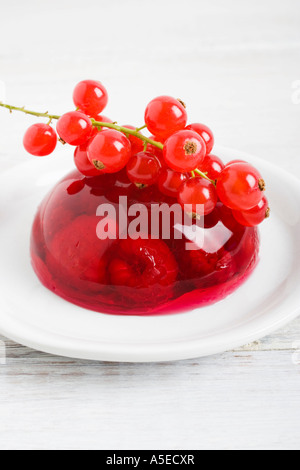 Fresh fruit in jelly Stockfoto