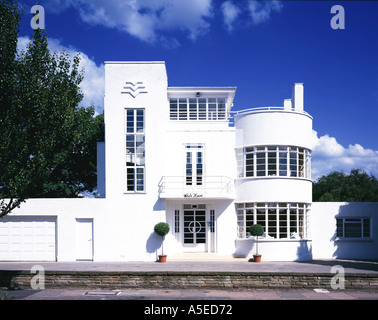 Das weiße Haus, Fassade UK (1936). Art Deco. Architekt: Evelyn Simmons Stockfoto