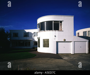 St Martin, Frinton-on-Sea, Essex (Mitte 30er Jahre) Zwischenkriegszeit s britische moderne Bewegung privaten Architekt gestaltetes Zuhause. Stockfoto