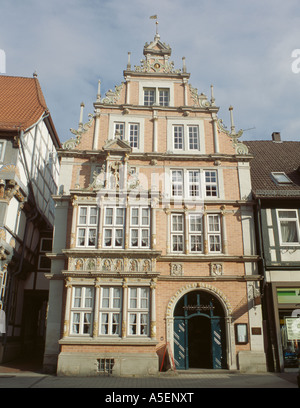 Dempterhaus (Haus) dempter, am Markt (Marktplatz), Hameln (Hameln), neidersachsen (Niedersachsen), Deutschland. Stockfoto