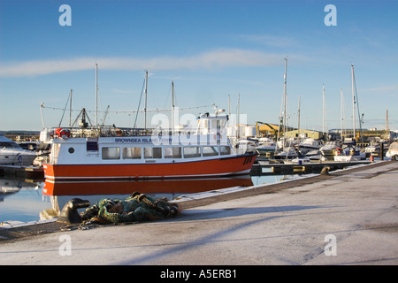 Brownsea Island Fähre Poole Quay Dorset England UK Stockfoto