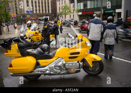 Motorradfahrer in Montreal Kanada Stockfoto