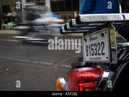 Motorrad-Nummernschild in Montreal, Quebec Stockfoto